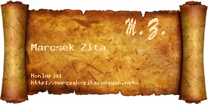 Marcsek Zita névjegykártya