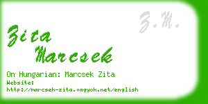 zita marcsek business card